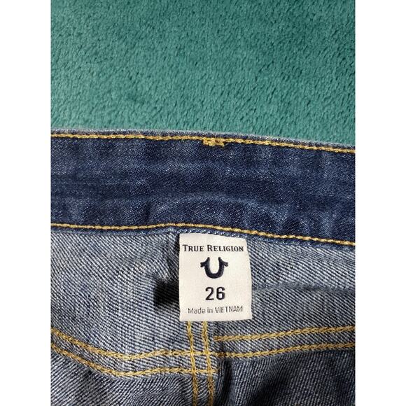 True Religion Jeans Size 26 Womens Blue Stretch Starr Cropped Straight NWT - Picture 3 of 16